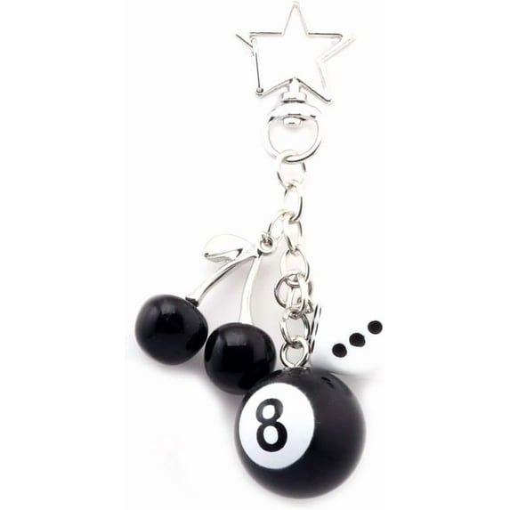 8 Ball Dice Charm Keychain - Cute Bag Purse Handbag Accessories - Y2K Aesthetic Key Chain for Women Men