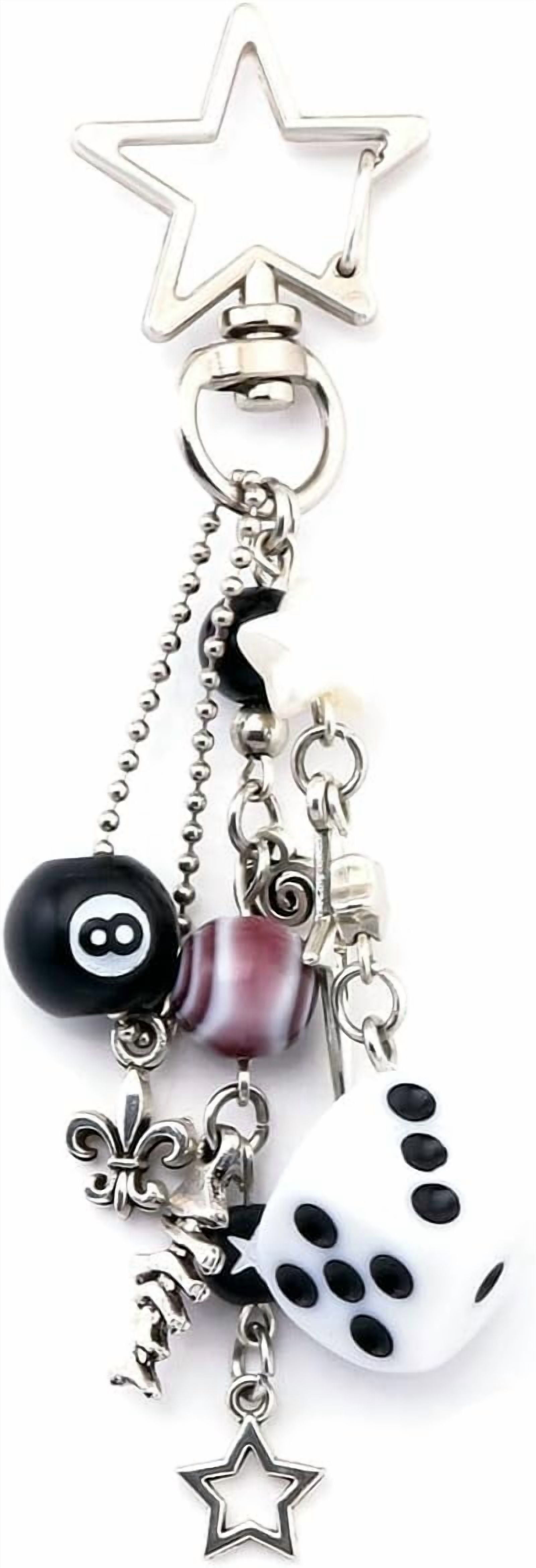 小物 Y2K Dice chain Crystal Dice Wallet Chain: Y2K Gemstone Pants