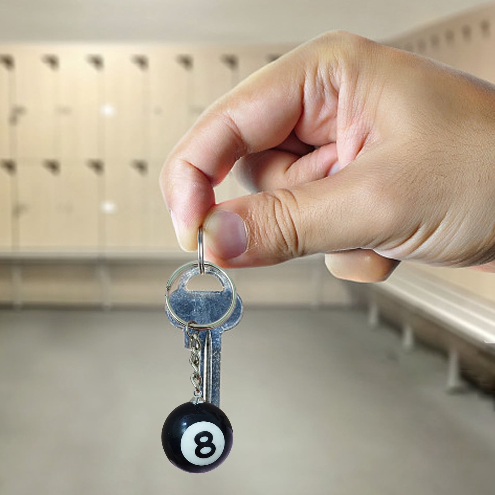 8 Ball Keychain - Creative Key Ring with Stylish Design, for Everyday ...