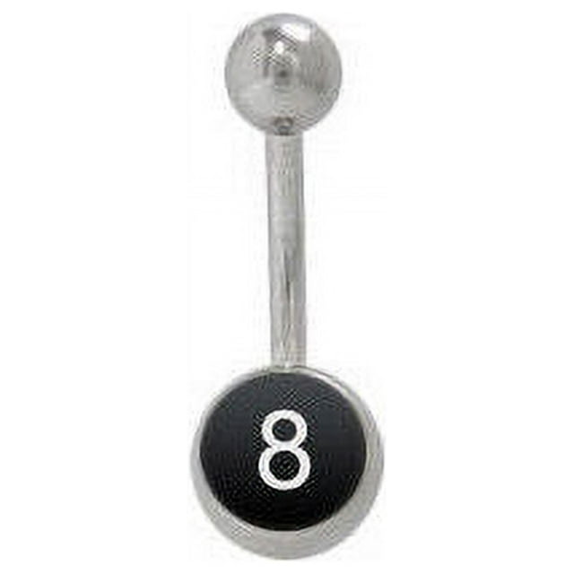 8 Ball Logo Belly Button Ring