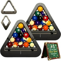 8-Ball PRO Precision Billiard Rack, Heavy Duty Solid Wood Triangle/Diamond Pool Ball Racks, Consistent Tight Rack Tool for Standard Pool Tables, Professional Billiards Accessories