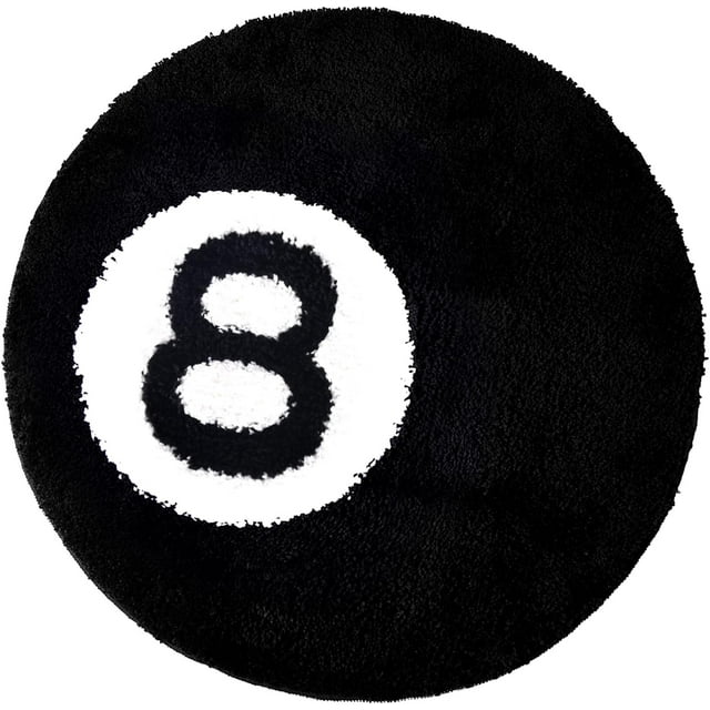 8 Ball Rug, 40 in Magic Round Rug for 8 Ball Decor, Hypebeast Large Rug ...