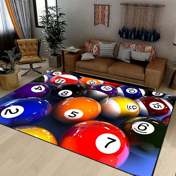 8 Ball Rug, 8 Ball Bedroom Aesthetics Rug, Minimalist Rug, Housewarming Gift, Home Decor Gift, Billiards, Pool Rug, Kids Room, Area Rug 3x5ft