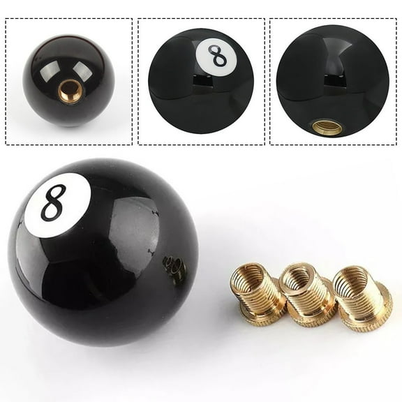 8 Ball Shift Knob Custom Shift Knob Acrylic Shift Knob Brass Adapters Easy To Hold High Universality Manual Measurement
