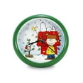 thumbnail image 1 of 8" Battery Operated Musical Peanuts Holiday Snoopy Dog House Christmas Carol Wall Clock, 1 of 1