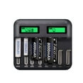 thumbnail image 1 of 8 Bay LCD Universal Battery Charger, Rechargeable Ni-MH Ni-CD AA AAA Household Batteries with 2A USB Port, Fast Battery Charger, 1 of 7