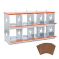 thumbnail image 1 of Thanaddo Chicken Nesting Box 8-Bay Galvanized Steel, Wall Mount for Hens with Vented Easy Egg Collection, Rustproof Orange, 1 of 9
