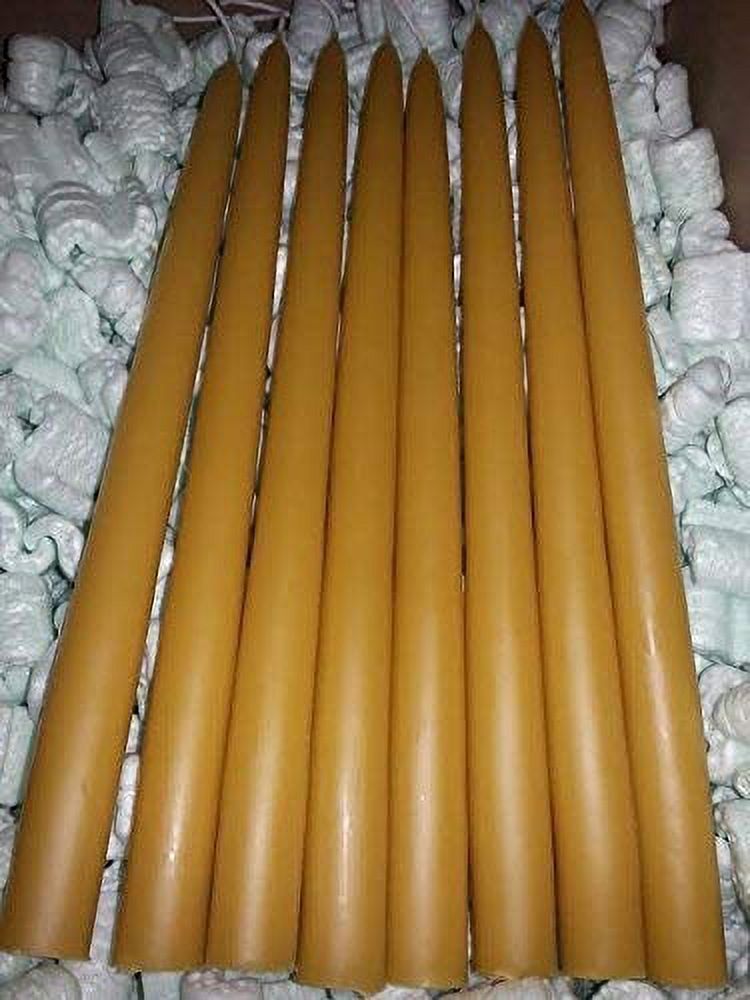 8 Beeswax Taper 12" Tall X 7/8" Fits Most Standard Candle Holders. Pure
