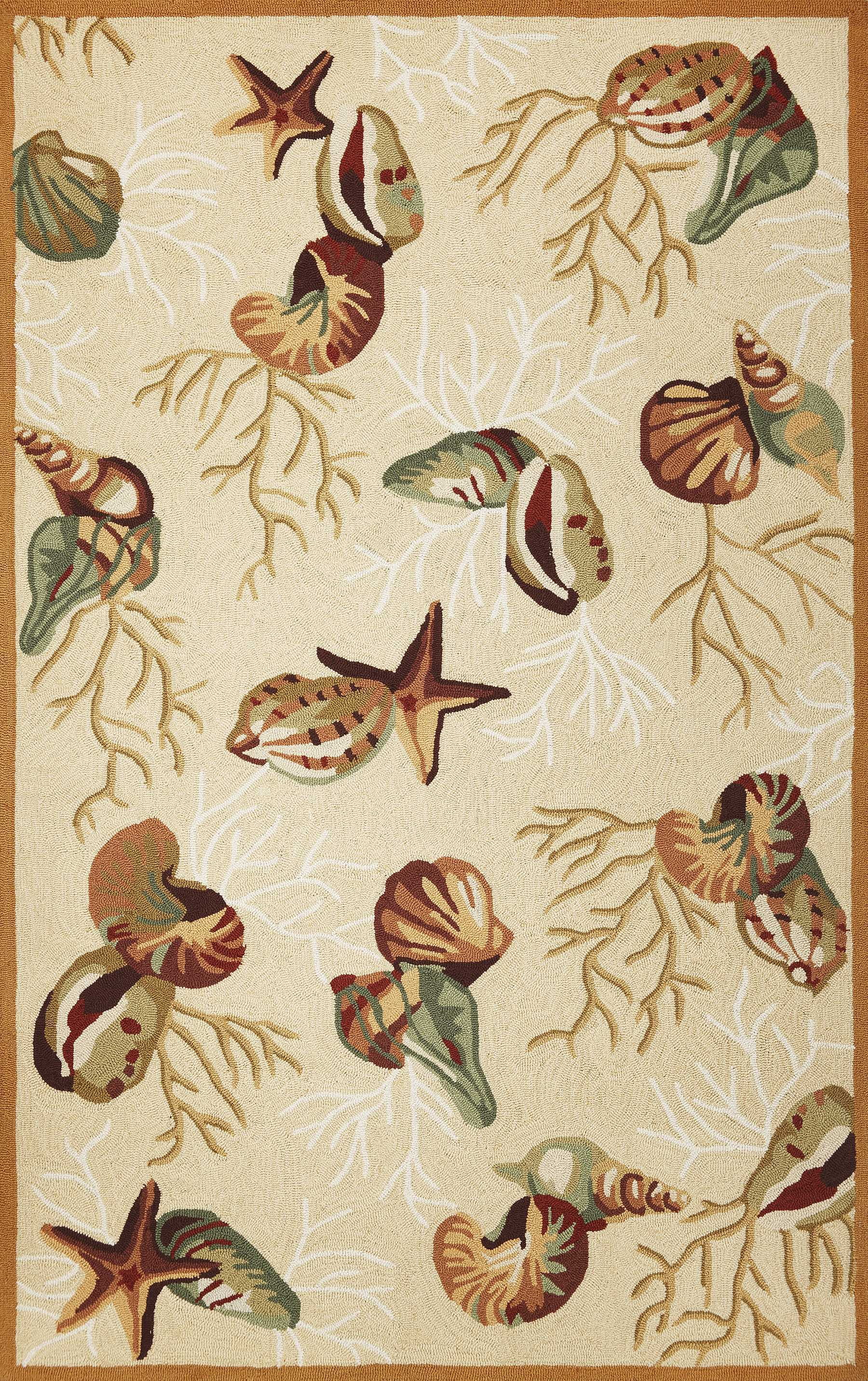 Ivory Tufted Handmade Rectangular Synthetic Area Rug