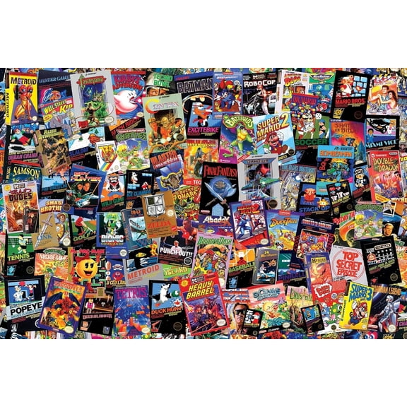 Toynk 1000-Piece 8-Bit Armageddon Retro Video Game Puzzle, Jigsaw Puzzles for Adults, 28 x 20