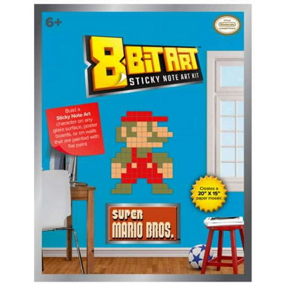 8-Bit Art 20 x 15 Mario Sticky Note Art Kit (Standing)