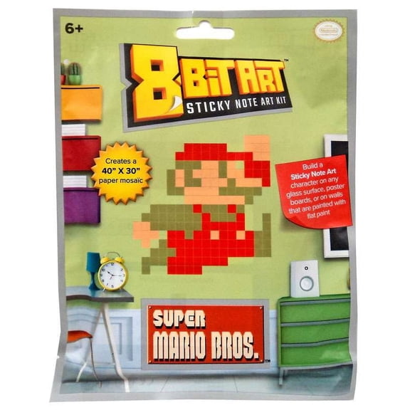 8-Bit Art 40 x 30 Mario Sticky Note Art Kit (Jumping)