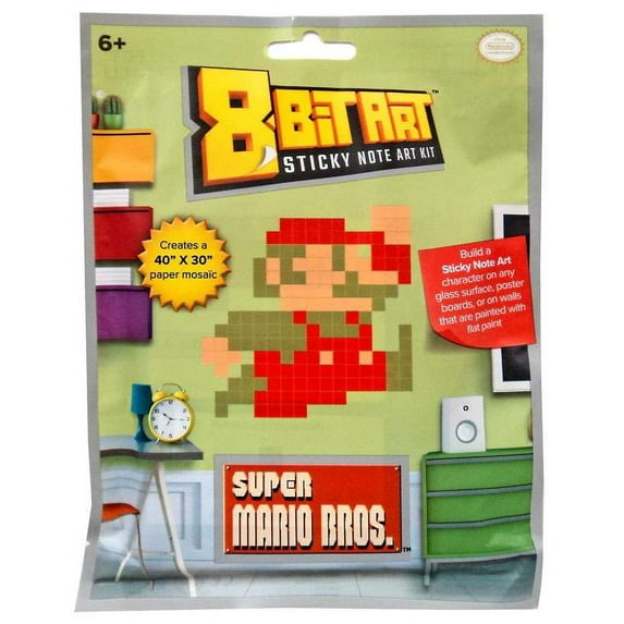 8-Bit Art 40 x 30 Mario Sticky Note Art Kit (Jumping)