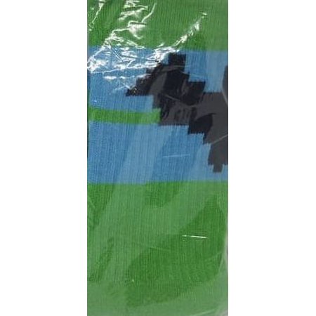 8-Bit Batman Socks (Green and Blue)