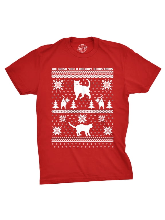 8 Bit Cat Butt Meowy Christmas T Shirt Funny Ugly Christmas Sweater Shirt Xmas Kitten Tee Graphic Tees