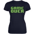 thumbnail image 1 of 8 Bit Game Over Navy Juniors Soft T-Shirt - 2X-Large, 1 of 1