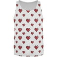 thumbnail image 1 of 8 Bit Hearts All Over Adult Tank Top - Large, 1 of 2