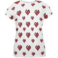 thumbnail image 1 of 8 Bit Hearts All Over Womens T-Shirt - Small, 1 of 2