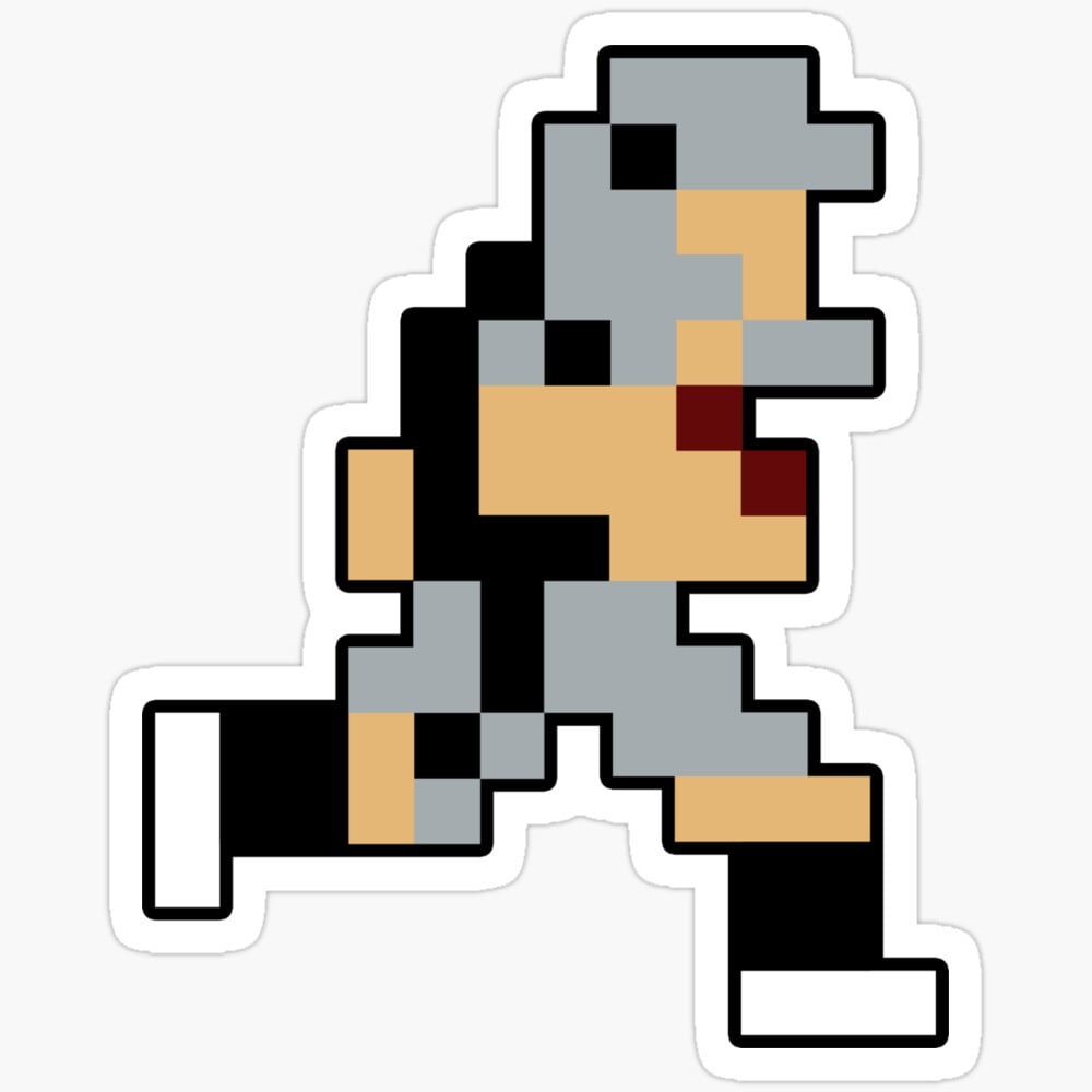 8-Bit Las Vegas Retro Pixel Football Player Sticker Phone Decal Water ...