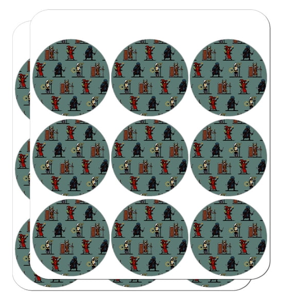 8-Bit Pixel Heroes RPG Pattern Planner Calendar Scrapbooking Crafting Stickers