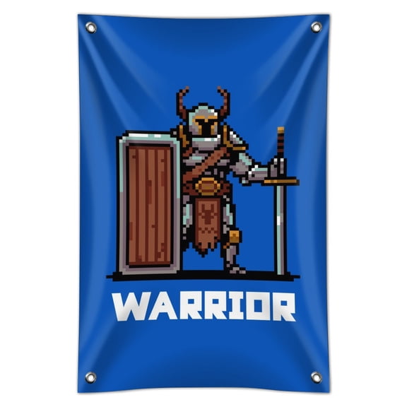 8-Bit Pixel Retro Warrior Knight Fighter Games RPG  Home Business Office Sign