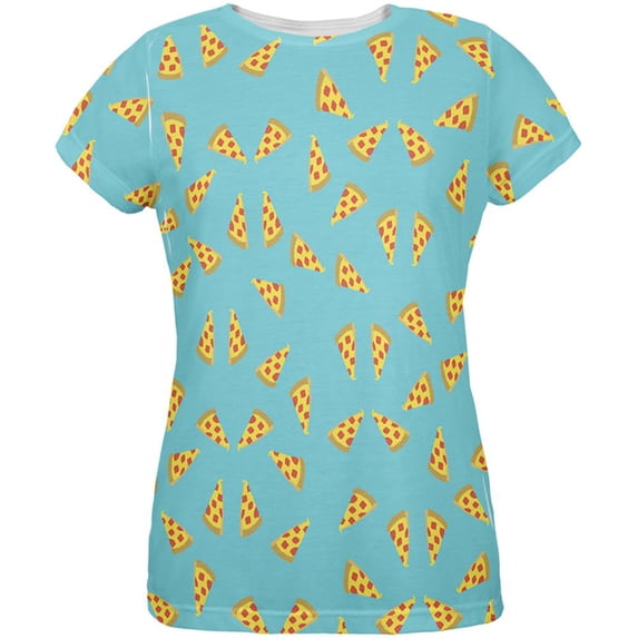 8 Bit Pizza Slices All Over Womens T-Shirt - Small