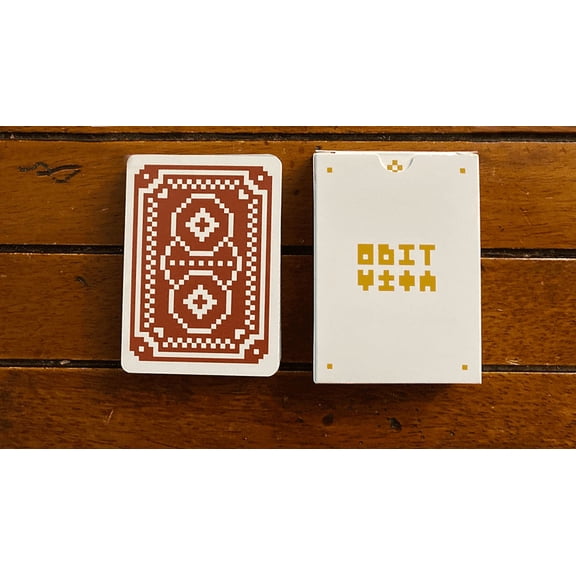 8 Bit Red Gold (atari pico-8 arcade game) Playing Cards by Michael B. Myers Jr.
