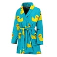 thumbnail image 1 of 8-Bit Rubber Duck Pattern Women Bathrobe One Size Univeral Fits, Retro Game 8-Bit Fashion Lightweight Plush Fleece Long Robe For Women, 1 of 3