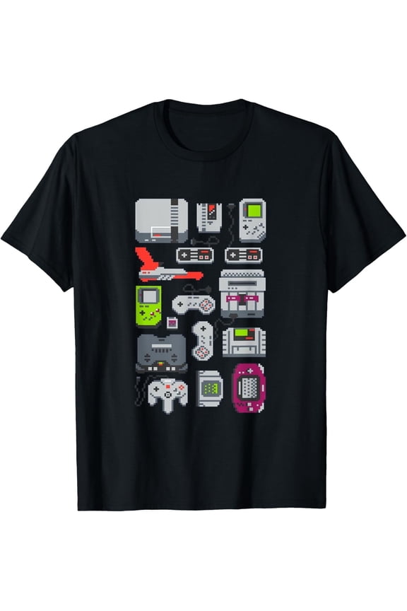 8 Bit Vintage Consoles Gamer Tee Gift Unisex T-Shirt