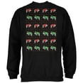 thumbnail image 1 of 8 Bit Xmas Cat Ugly Sweater Black Adult Sweatshirt, 1 of 1