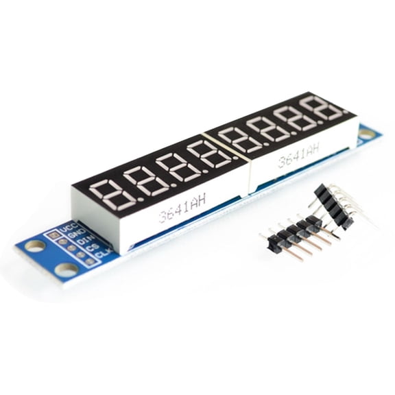 8 Bits Red Anode LED Digital Tube Module, MAX7219 Driver 5V 8-Digit 7-Segment LED Display Board for Clock Counter Arduino Projects