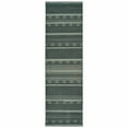 thumbnail image 1 of 8' Black Ivory Machine Woven Geometric Indoor Runner Rug, 1 of 3