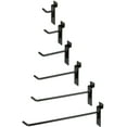 thumbnail image 1 of 8" Black Slatwall Hooks, Slatwall Display Panel Hangers - 6 Pack, 1 of 1