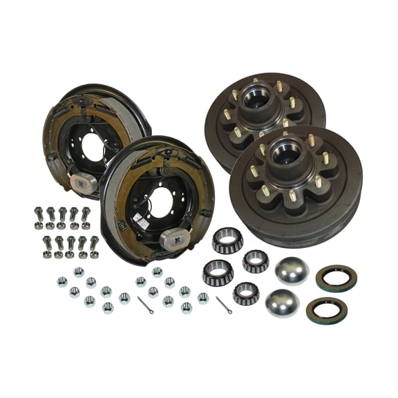 8-Bolt on 6-1/2 Inch Bolt Circle - 12 Inch Hub/Drum With Electric Brake Assembly - Pair