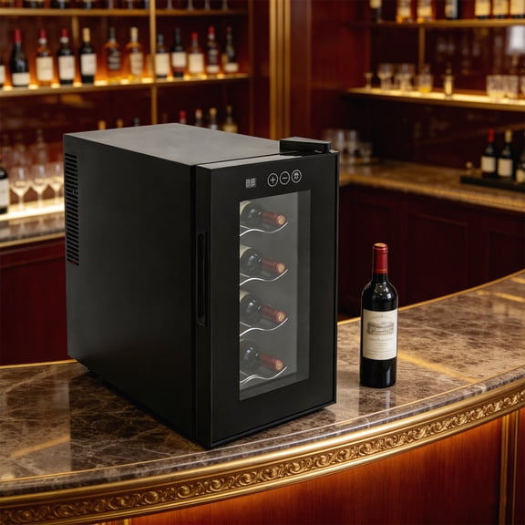 8 Bottle Wine Cellar, Wine Cooler, Beverage Wine Chiller 25.8*50.2*46.5cm