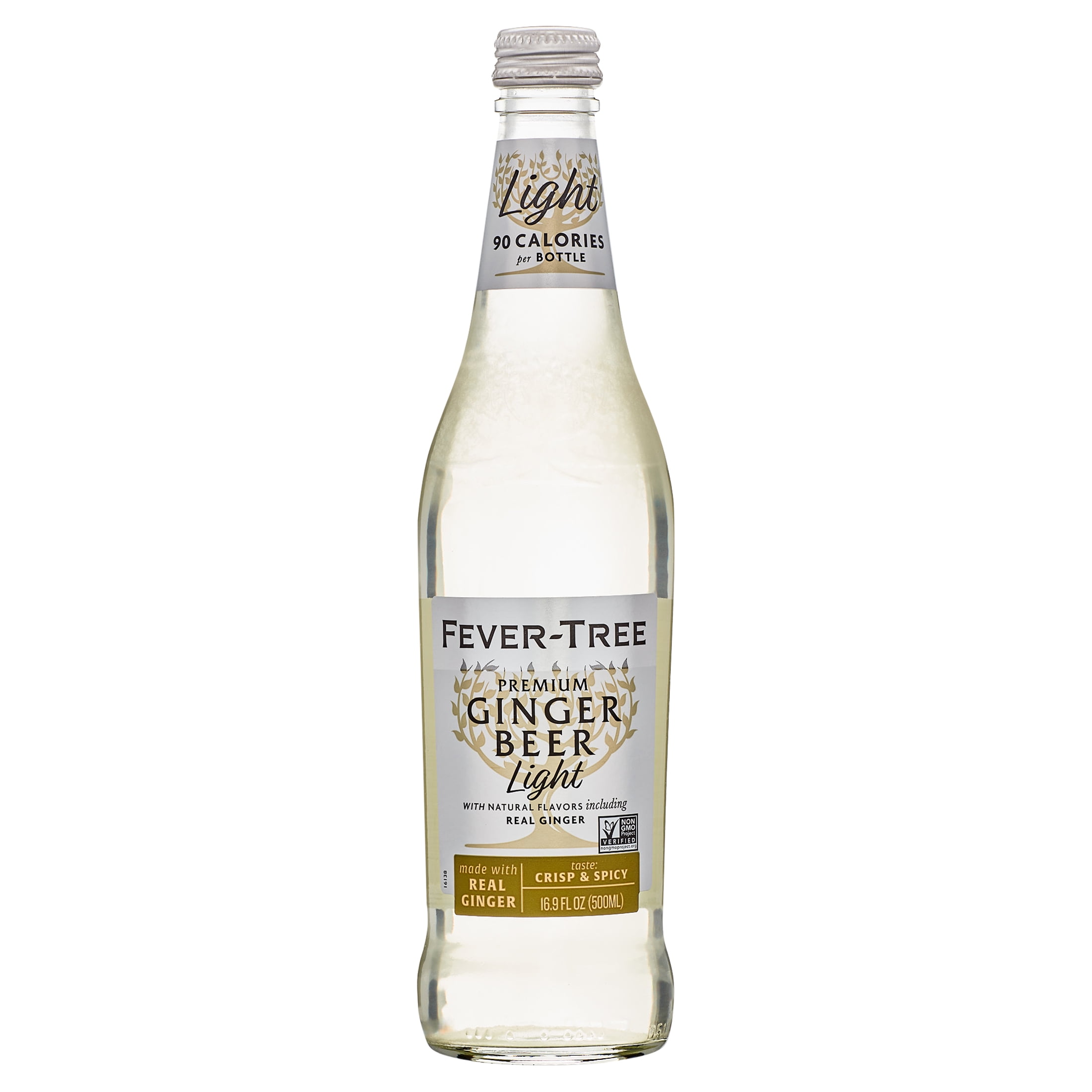 (8 Bottles) FeverTree Light Ginger Beer, 16.9 fl oz