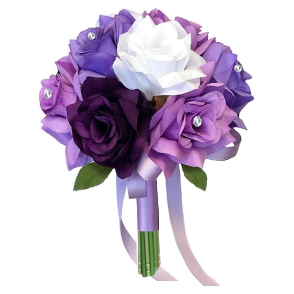 8" Bouquet-shades of ,lavender White