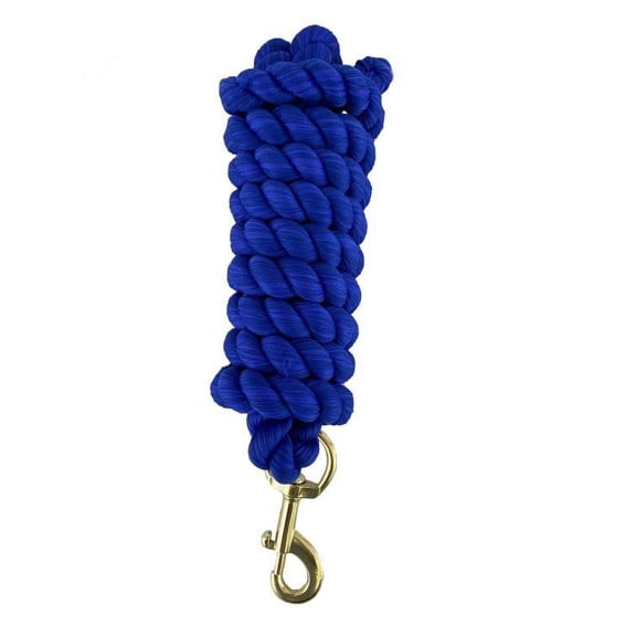 8' Braided Poly/Cotton Lead Rope w/ Brass Plated Snap