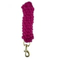 thumbnail image 1 of 8' Braided Poly/Cotton Lead Rope w/ Brass Plated Snap (Pink), 1 of 1