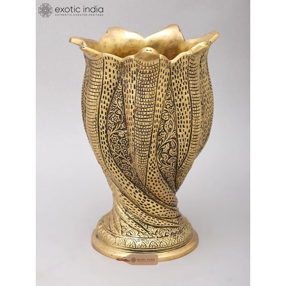 8" Brass Flower Pot | Table Piece