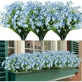 thumbnail image 1 of 8 Bundles Artificial Daffodils Flowers, Fake Artificial Greenery UV Resistant No Fade Faux Plastic Plants for Wedding Bridle Bouquet Outdoor Home Garden Kitchen Office Table Vase (Yellow), 1 of 5