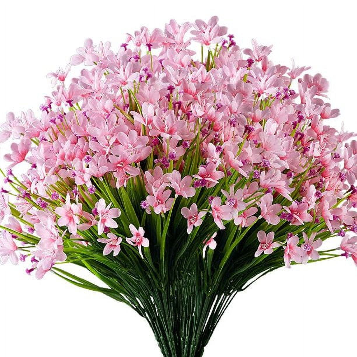 8 Bundles Artificial Flowers Daffodils Outdoor UV Resistant Fake Plants