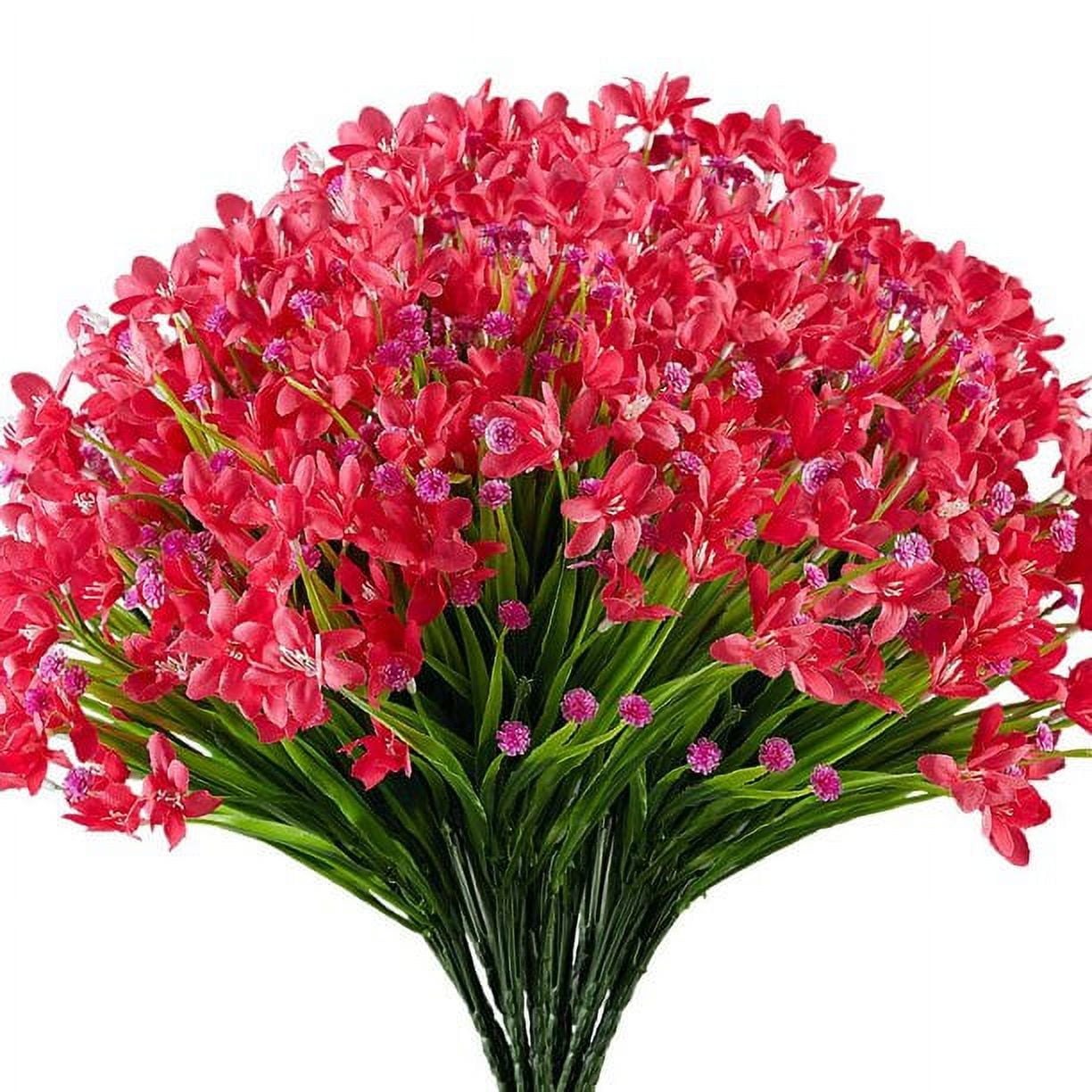 8 Bundles Artificial Flowers Daffodils Outdoor UV Resistant Fake Plants