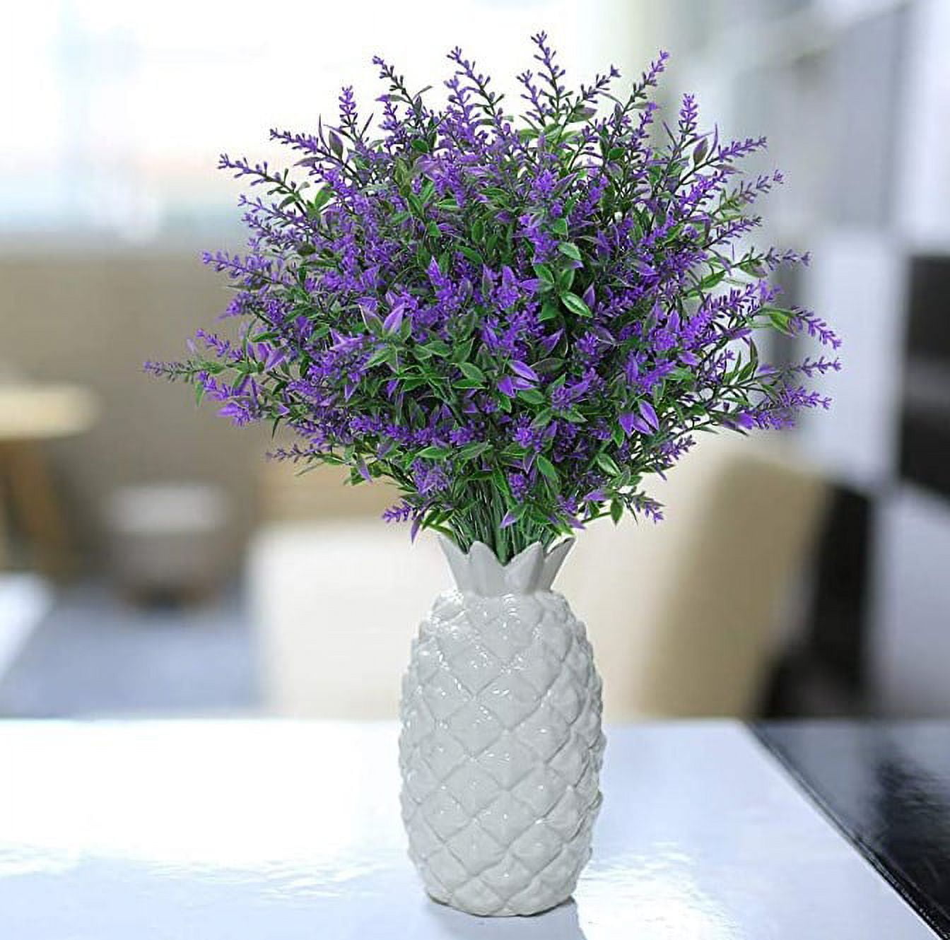 8 Bundles Artificial Flowers Plastic Fake Outdoor Plants Faux Uv ...