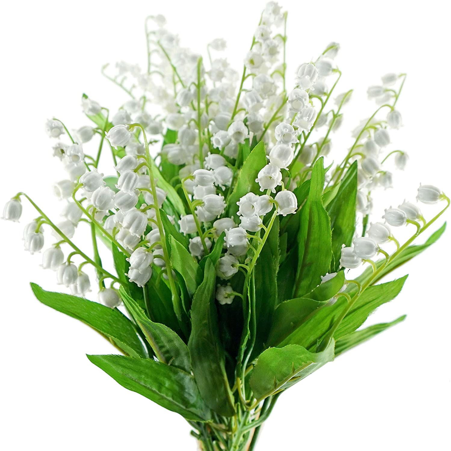 8 Bundles Artificial Lily of The Valley Flowers Plant Faux Flowers ...
