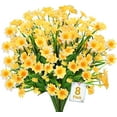 thumbnail image 1 of 8 Bundles Daisy (376 Head) Artificial Flowers Outdoor Summer Decor UV Resistant Fake Flowers Faux Plastic Greenery Shrub Plant for Indoor Garden Home Porch Box Spring Décor(Yellow), 1 of 5