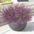 thumbnail image 1 of 8 Bundles Fake Flowers Artificial Lavender Faux Plastic Flowers for Home Wedding Kitchen Garden Patio Window Box Decoration (Fushia), 1 of 7