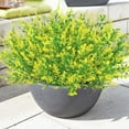 thumbnail image 1 of 8 Bundles Fake Flowers Artificial Lavender Faux Plastic Flowers for Home Wedding Kitchen Garden Patio Window Box Decoration (Yellow), 1 of 7