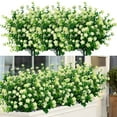 thumbnail image 1 of 8 Bundles Outdoor Artificial Boxwood UV Resistant Fake Stems Plants, Faux Plastic Greenery for Indoor Outside Hanging Plants Garden Porch Window Box Home Wedding Farmhouse Décor, 1 of 5