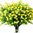 thumbnail image 1 of 8 Bundles Red Artificial Flowers Outdoor Fake Flower Plastic UV Resistant Shrubs Greenery Plants Hanging Decorations Garden Porch Window Box Farmhouse Outside Summer Indoor Decor, 1 of 5